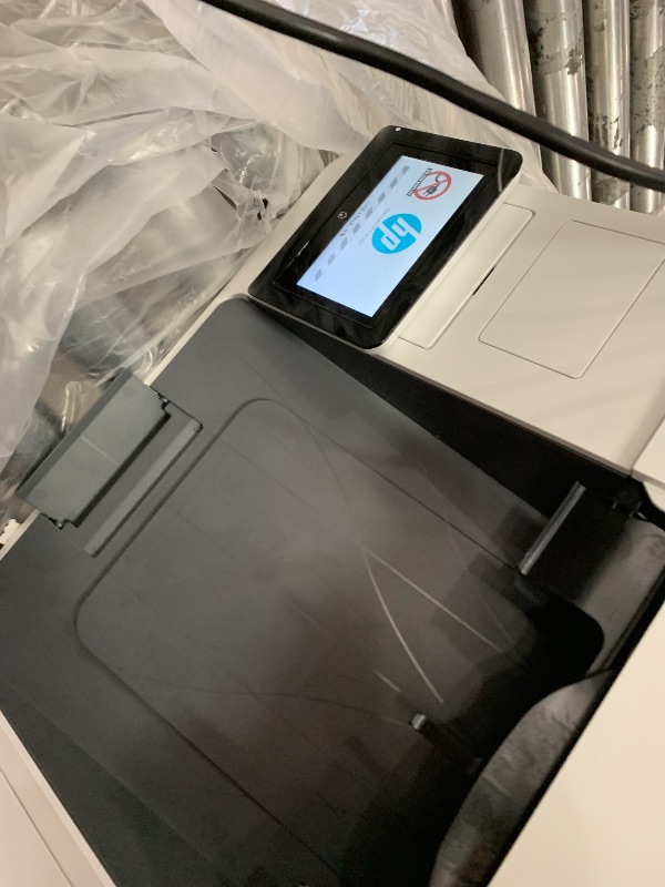 Photo 1 of (Sold for Parts) HP Color LaserJet Enterprise M554dn Duplex Printer (7ZU81A),White