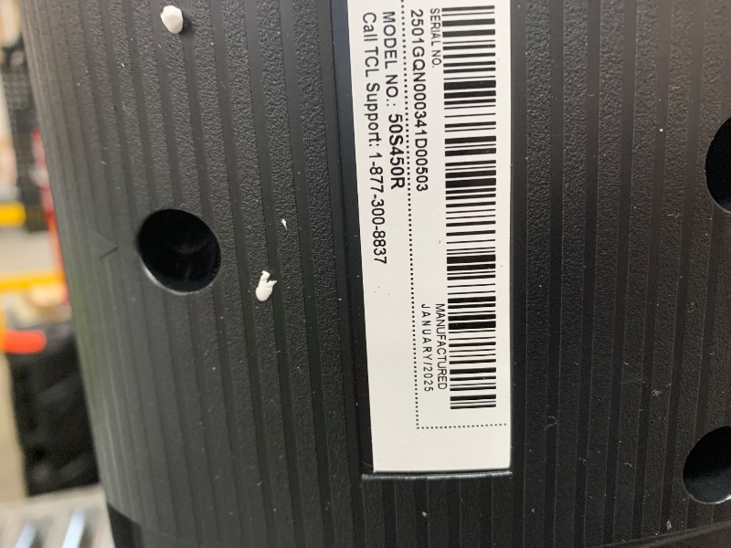 Photo 1 of ****************SCREEN DESTROYED, TV NON-FUNCTIONAL************************

TCL 50-Inch Class S4 4K LED Smart TV with Roku TV (50S450R, 2023 - Model), Dolby Vision, HDR, Dolby Atmos, Works with Alexa, Google Assistant and Apple HomeKit Compatibility, Str