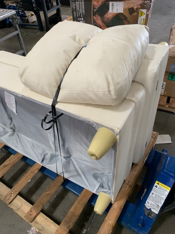Photo 1 of ****************MISSING THE SECTION THAT THE ARROW IS POINTING TO****************

FYee Sectional Couch L Shaped Couch Morden Sofas for Living Room Upholstered Faux Leather Couch with Storage Ottoman, Back Cushions and Chaise for Reception Room and Apartm