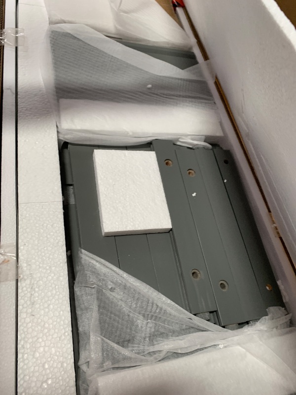 Photo 1 of *************PARTIAL SET, THIS IS ONLY THE THIRD BOX OUT OF THREE****************

Bellemave Twin Over Twin Bunk Bed with 4 Drawers and Storage Staircase, Wood Bed Frame with Desk and Shelves, Twin Beds with Slide and Full-Length Guardrails for Kid's Room