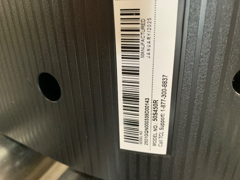 Photo 1 of ***************SCREEN DAMAGED, NON-FUNCTIONAL*******************

TCL 50-Inch Class S4 4K LED Smart TV with Roku TV (50S450R, 2023 - Model), Dolby Vision, HDR, Dolby Atmos, Works with Alexa, Google Assistant and Apple HomeKit Compatibility, Streaming UHD 