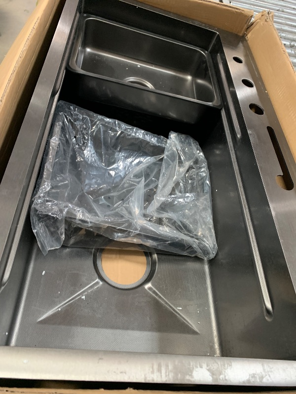 Photo 1 of ***************MISSING MOST ACCESSORIES***************

mysio 31.5 * 17.7 inch Single Bowl Drop In Stainless Steel Sink with Pull-Down Faucet and Accessories
