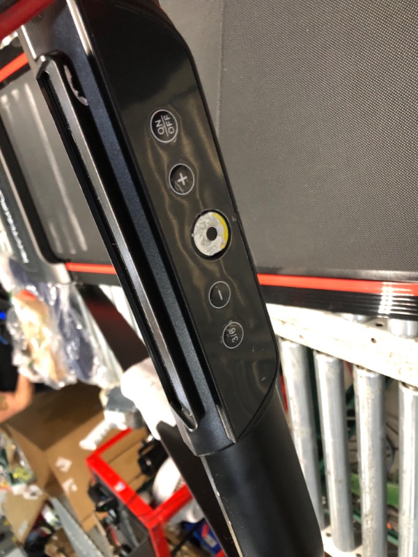 Photo 1 of ***USED - CONTROL PANEL BROKEN - MISSING REMOTE - POWERS ON - UNABLE TO TEST FURTHER - SEE PICTURES***
RHYTHM FUN Incline Foldable Treadmill, Walking Pad Treadmill with Incline, 300 lbs Portable Treadmills with Handles for Home Office Use, Under Desk Comp