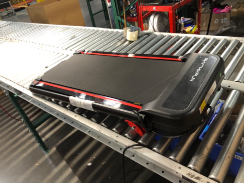 Photo 1 of ***USED - CONTROL PANEL BROKEN - MISSING REMOTE - POWERS ON - UNABLE TO TEST FURTHER - SEE PICTURES***
RHYTHM FUN Incline Foldable Treadmill, Walking Pad Treadmill with Incline, 300 lbs Portable Treadmills with Handles for Home Office Use, Under Desk Comp