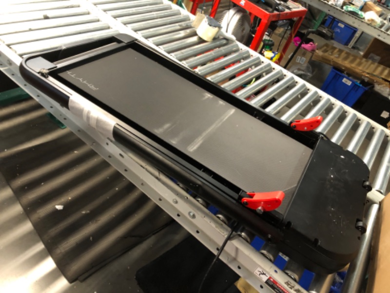 Photo 1 of ***USED - CONTROL PANEL BROKEN - MISSING REMOTE - POWERS ON - UNABLE TO TEST FURTHER - SEE PICTURES***
RHYTHM FUN Incline Foldable Treadmill, Walking Pad Treadmill with Incline, 300 lbs Portable Treadmills with Handles for Home Office Use, Under Desk Comp