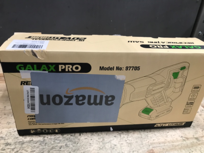 Photo 1 of GALAX PRO Reciprocating Saw, Cordless Reciprocating Saw with battery, 0-3000RPM, 20V 2.0Ah Cordless Saw, 3pcs 6-inch Wood Saw Blade & 2pcs 6-inch Metal Saw Blade for thin wooden board, soft metal