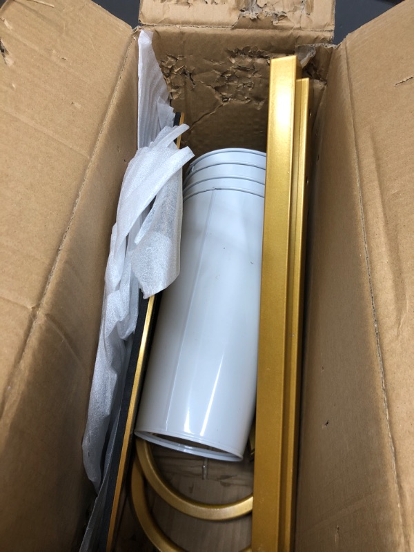 Photo 1 of PROLEE Flower Display Stand with Buckets, Flower Pot Stand, Flower Stand Metal, Florist Bouquet Shelf for Wedding, Party, Events, Oval Base, Gold