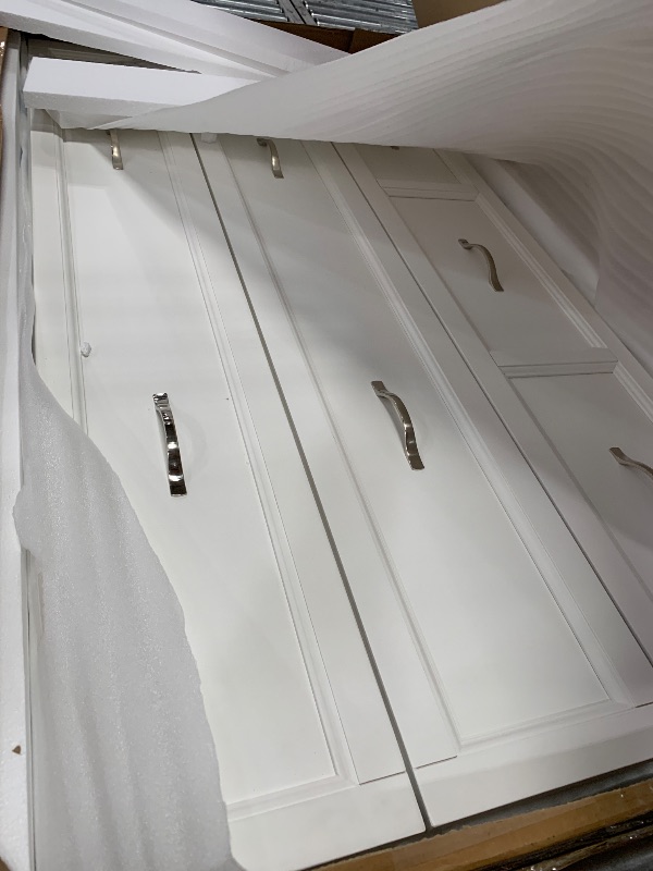 Photo 1 of **box 1 of 3 ONLY** AFI Northfield Full Size Murphy Bed Chest with Mattress, Storage, & Built-in Charger in White