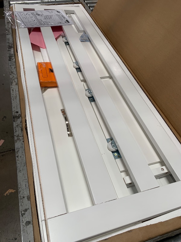 Photo 1 of **box 3 of 3 ONLYY** AFI Northfield Full Size Murphy Bed Chest with Mattress, Storage, & Built-in Charger in White