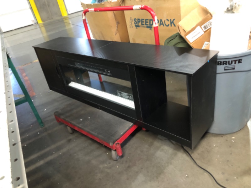 Photo 1 of ***PREVIOUSLY OPENED - NO PACKAGING - SEE COMMENTS***
Bestier 70 Inch Fireplace TV Stand with 36" Electric Fireplace, Open & Closed Storage Cabinets, Modern Entertainment Center for Living Room,Carbon Fiber Black