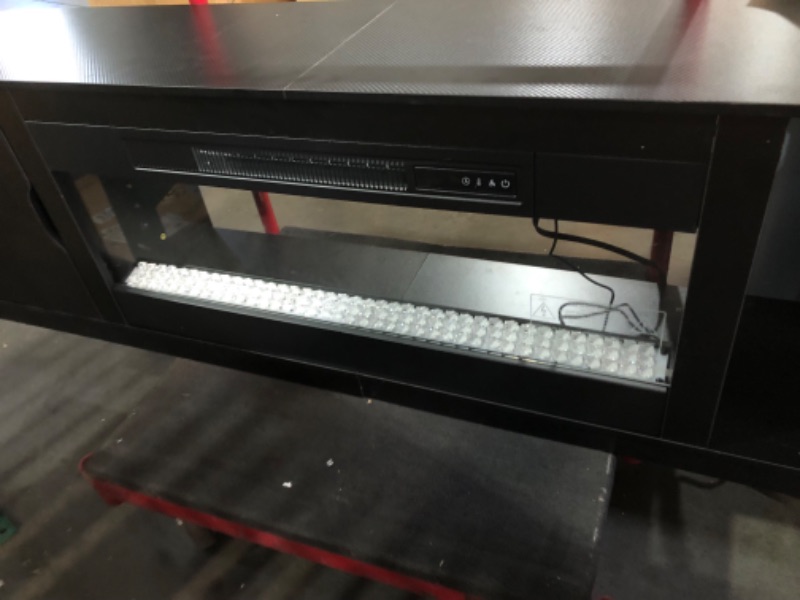 Photo 1 of ***PREVIOUSLY OPENED - NO PACKAGING - SEE COMMENTS***
Bestier 70 Inch Fireplace TV Stand with 36" Electric Fireplace, Open & Closed Storage Cabinets, Modern Entertainment Center for Living Room,Carbon Fiber Black