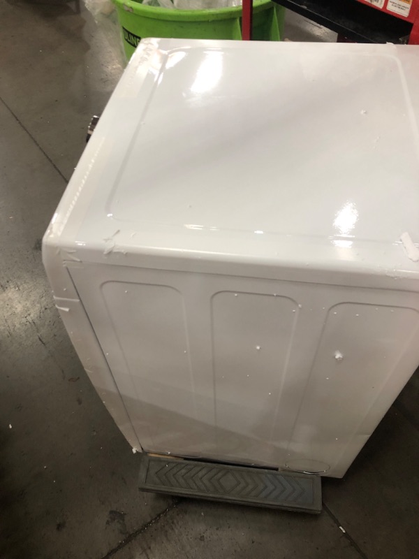 Photo 1 of Samsung 4.0 cu. ft. Electric Dryer, Compact Clothes Drying Machine, Stackable for Small Spaces w/Sensor Dry, 12 Preset Cycles, Reversible Door, Internal Drum Light, DV25B6900EW/A2, White