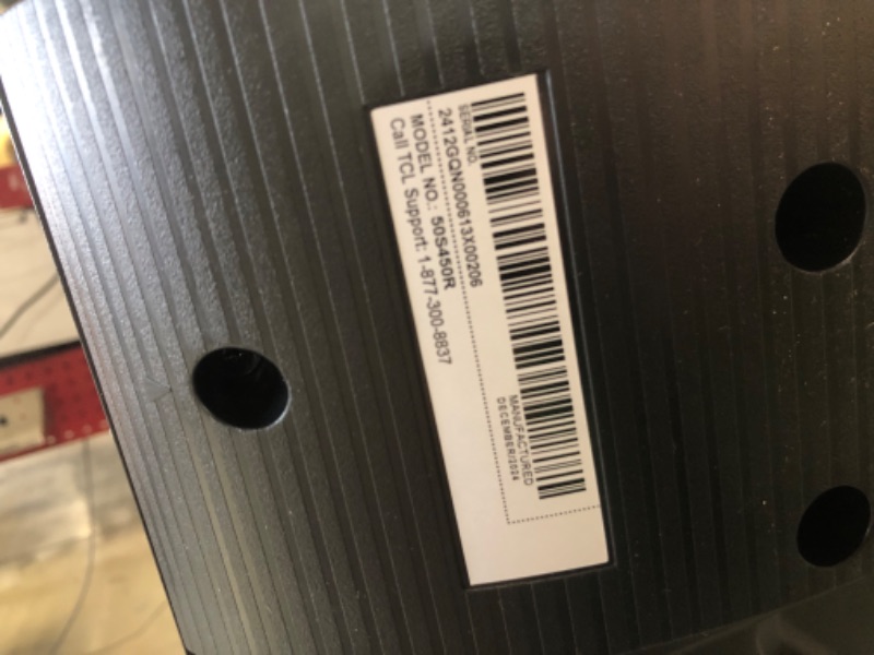 Photo 1 of *********************SCREEN HEAVILY DAMAGED, NON-FUNCTIONAL**************

TCL 50-Inch Class S4 4K LED Smart TV with Roku TV (50S450R, 2023 - Model), Dolby Vision, HDR, Dolby Atmos, Works with Alexa, Google Assistant and Apple HomeKit Compatibility, Strea