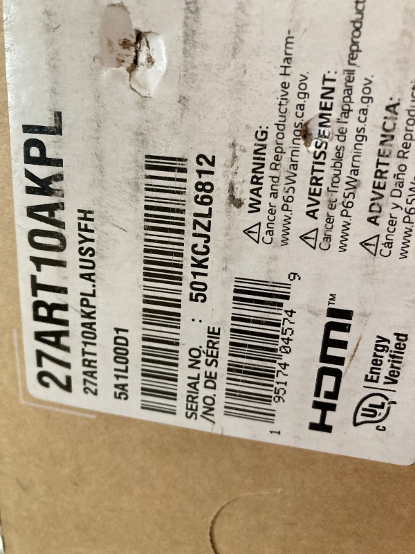 Photo 1 of LG 27-Inch Class StanbyMe 1080p-Portable Touch-Screen-Monitor 27ART10AKPL, Built-in Battery, Full Swivel Rotation, 60Hz Refresh Rate, Calming Beige