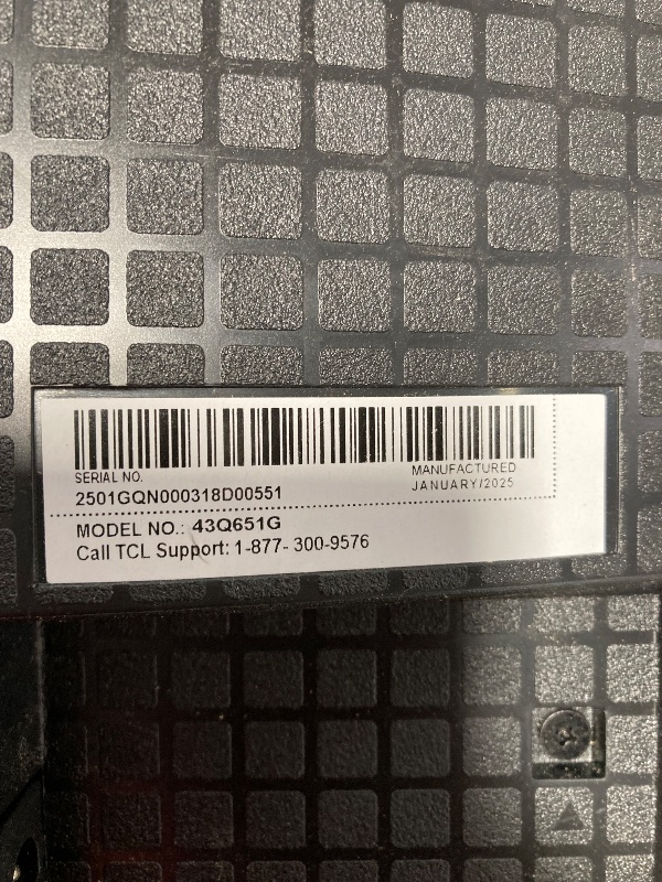 Photo 1 of **SMASHED SCREEN FINAL SALE**TCL 43-Inch Q65 QLED 4K UHD Smart TV with Google TV (43Q651G, 2024 Model) Dolby Vision, Dolby Atmos, HDR Pro+, Game Accelerator Enhanced Gaming, Voice Remote, Works with Alexa, Streaming Television