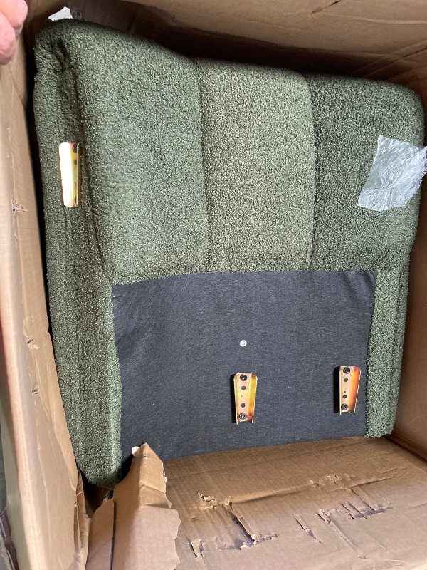 Photo 1 of ** PARTIAL SET ONLY INCLUDES ONE CHAIR MISSING PARTS ** KEIKI Swivel Accent Chair Set of 2, Comfy Upholstered Barrel Armchair for Living Room, Green and Green