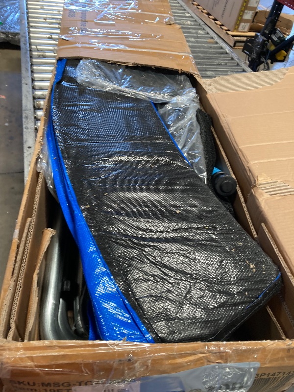 Photo 1 of ***MISSING POLE, HARDWARE, COUPLERS/PARTS ONLY ITEM*** Lyromix Upgraded 10FT Trampoline for Kids and Adults, Large Outdoor Trampoline with Basketball,Stakes, Light, Sprinkler,Basketball Hoop and Net, Capacity for 4-6 Kids and Adults