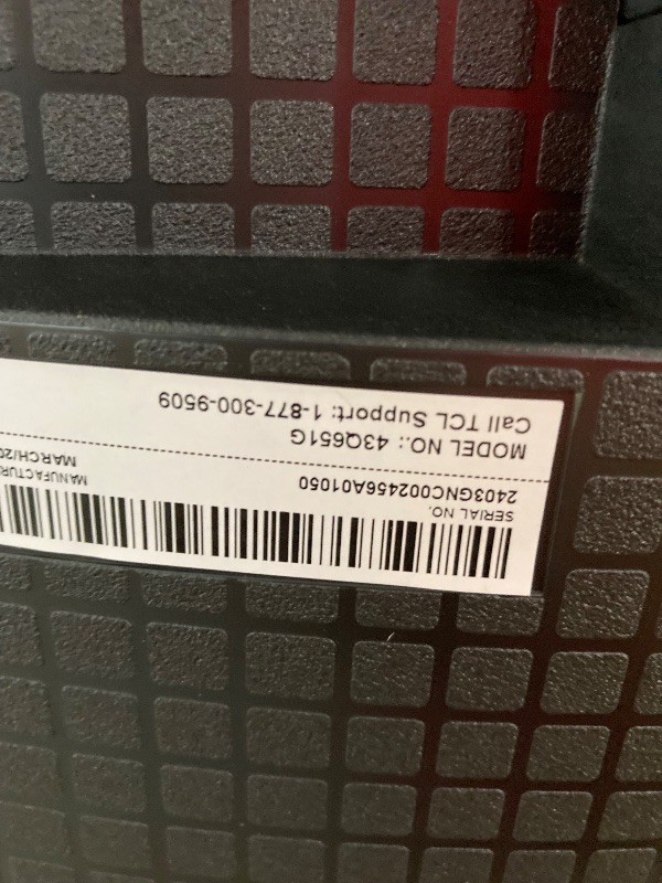 Photo 1 of **SMASHED SCREEN FINAL SALE**TCL 43-Inch Q65 QLED 4K UHD Smart TV with Google TV (43Q651G, 2024 Model) Dolby Vision, Dolby Atmos, HDR Pro+, Game Accelerator Enhanced Gaming, Voice Remote, Works with Alexa, Streaming Television
