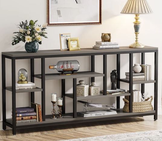 Photo 1 of 70.9" Console Table Entryway Sofa Table with Storage Shelves
