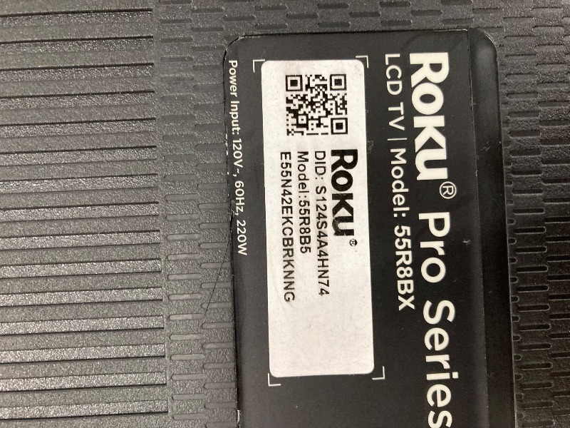 Photo 1 of **smashed screen final sale**Roku Smart TV – 55-Inch Pro Series 4K QLED RokuTV with Backlit Roku Voice Remote Pro, Dolby Vision IQ, 120Hz Refresh Rate – Live Local News, Sports, Gaming