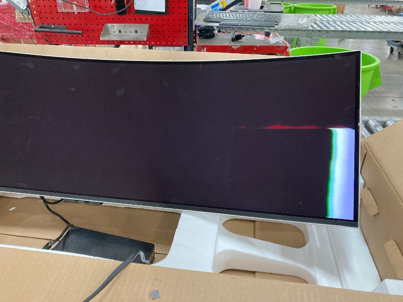 Photo 1 of **SCREEN IS DAMAGED FINAL SALE**Samsung 49-Inch Odyssey G9 (G95SD) Series QD-OLED G-Sync Compatible Curved Gaming Monitor, 240Hz, 0.03ms, Dual QHD, Glare Free, FreeSync Premium Pro, Ergonomic Stand,LS49DG956SNXGO,2024, 