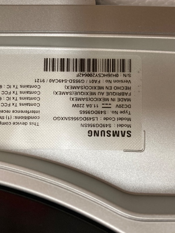 Photo 1 of **SCREEN IS DAMAGED FINAL SALE**Samsung 49-Inch Odyssey G9 (G95SD) Series QD-OLED G-Sync Compatible Curved Gaming Monitor, 240Hz, 0.03ms, Dual QHD, Glare Free, FreeSync Premium Pro, Ergonomic Stand,LS49DG956SNXGO,2024, 