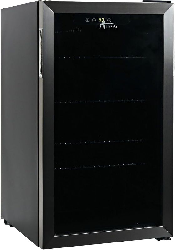 Photo 1 of Alera JC-90VEL-F 3.4 cu-ft. Beverage Cooler - Stainless Steel/Black
