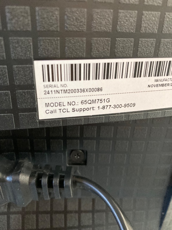 Photo 1 of **SMASHED SCREEN FINAL SALE**TCL 65-Inch QM7 QLED 4K Smart QD-Mini LED TV with Google TV (65QM751G, 2024 Model) Dolby Vision IQ, Dolby Atmos, HDR, Game Accelerator up to 240Hz, Voice Remote, Works with Alexa, Streaming Television