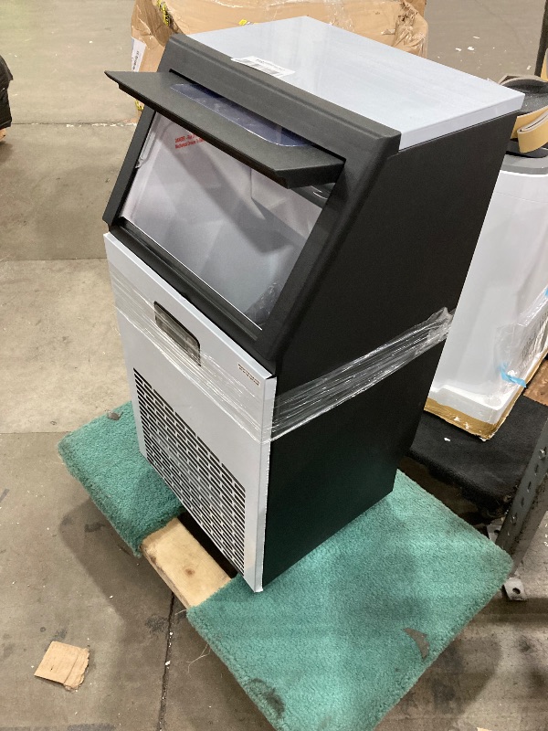 Photo 1 of Antarctic Star Commercial Ice Maker, 100lbs/24H Under Counter Freestanding Ice Machines with 33lbs Storage, Stainless Steel Self Cleaning Ice Makers for Home/Bar/Restaurant/Outdoor