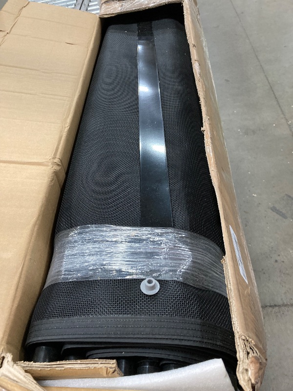 Photo 1 of ***FINAL SALE/DAMAGED PIECES/ PARTS ONLY ITEM*** 4×96FT, 350GMS Teslin Mesh Pool Safety Fence, Stainless Steel Feet, Triple Stitching Craftsmanship, Protecting Children and Pets, Black