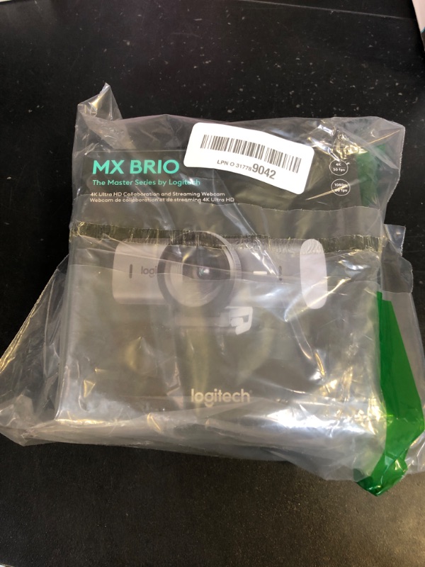 Photo 2 of Logitech MX Brio Ultra HD 4K Collaboration and Streaming Webcam, 1080p at 60 FPS, Dual Noise Reducing Mics, Show Mode, USB-C, Webcam Cover, Works with Microsoft Teams, Zoom, Google Meet - Graphite