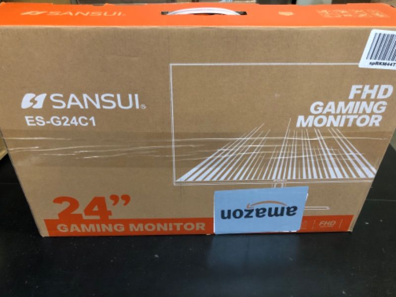 Photo 2 of SANSUI 24 Inch Curved Gaming Monitor up to 180Hz MPRT 1ms with Built-in Speakers,FHD 1080P Computer Monitor Freesync 130% sRGB HDR,HDMI DP Ports VESA Mount Metal Stand(ES-G24C1 HDMI Cable Included)