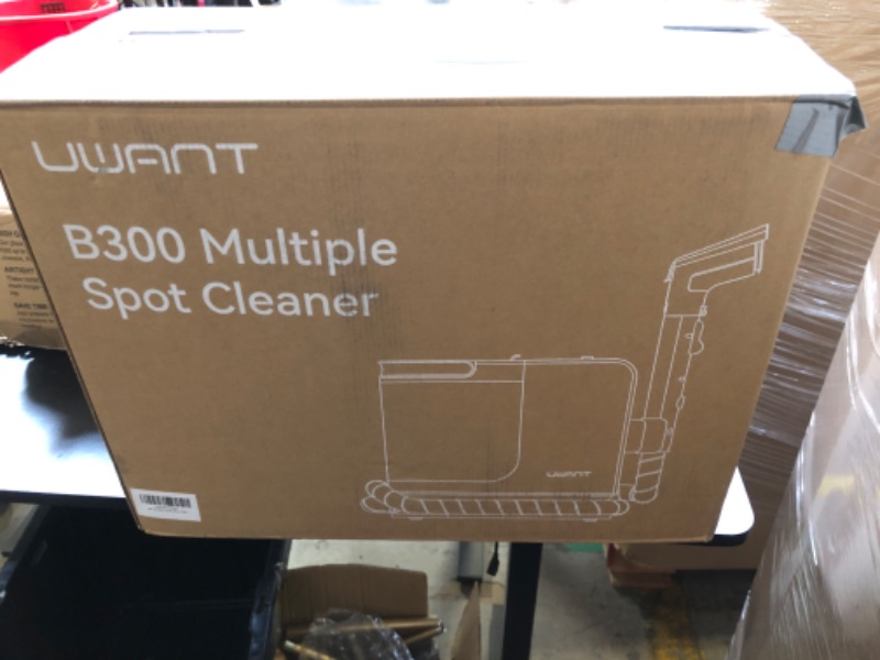 Photo 1 of UWANT Portable Carpet Cleaner, 12Kpa Powerful Suction Spot Cleaner Machine, Upholstery Cleaner Machine, Couch Stains Cleaning, Home, Sofa, Car Cleaner, B300, Clear and Black