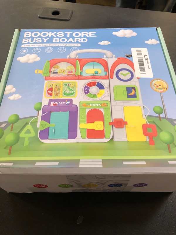 Photo 1 of Toddler Toys for 1-2 Year Old Boy, Musical Montessori Busy Board, Early Educational Toy for Toddlers 1-3, Motor Skills Developmental Toy for 12-18 Month Age, Birthday Gift for 1+ Year Old Boy Girl