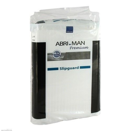 Photo 1 of Bladder Control Pad Abri-Man Slipguard 15 Inch Length Moderate Absorbency Fluff / Polymer Core One S - 20 Bags by Abena