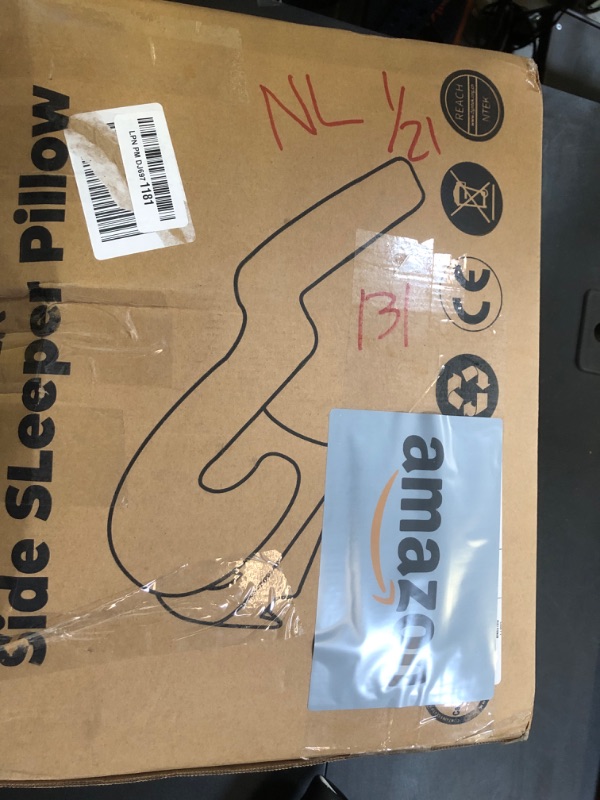 Photo 1 of SAHEYER Side Sleeper Pillows with Arm Hole, Shoulder Relief Wedge and Body Pillow System for Adults, Shredded Memory Foam Long Pillow for Shoulder Pain, Acid Reflux and GERD, Large (5'10 Within)