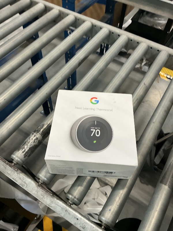 Photo 1 of Google Nest Learning Thermostat - 3rd Gen - Programmable Smart Thermostat for Home - Compatible with Alexa (Stainless Steel)
