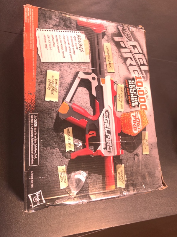 Photo 1 of Nerf Pro Gelfire Mythic Full Auto Blaster & 10,000 Gelfire Rounds, 800 Round Hopper, Rechargeable Battery, Eyewear, Ages 14 & Up