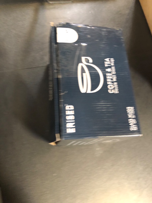 Photo 1 of Mugs 12 oz Glass Espresso Cup with Lids Spoon - Double Wall Insulated Clear Coffee Mugs With Handle & Suspended Base Design - Thick Expresso Coffee Cups For Americano, Lattes, Tea (Set of 2,Gift Box)