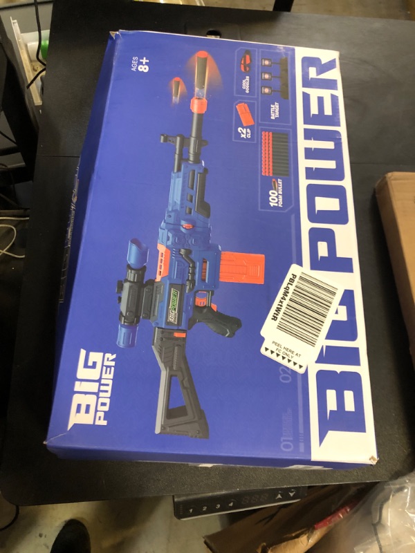 Photo 1 of Bigpower Electric Kids Toy Sniper Rifle with Scope Tactical Vest Kit,4 in 1 Automatic Kids Sniper Rifle Toy Guns for Boys 8-12,Rifle Dart Guns for Adults?Toy Guns with Removable Magazines?2 Pieces