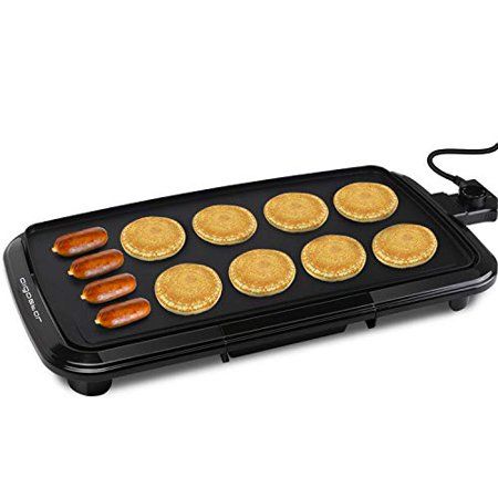 Photo 1 of Aigostar Varmo Nonstick Electric Griddles - 1500W Pancakes Griddle Grill with Drip Tray 10 X 20 Family-Sized Black
