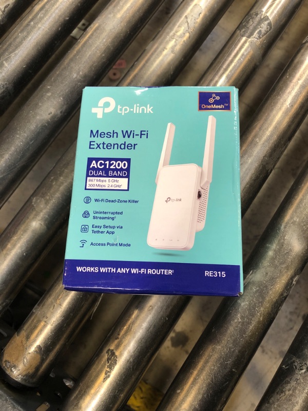 Photo 2 of TP-Link AC1200 WiFi Extender, 2024 Wirecutter Best WiFi Extender, 1.2Gbps home signal booster, Dual Band 5GHz/2.4GHz, Covers Up to 1500 Sq.ft and 30 Devices ,support Onemesh, One Ethernet Port (RE315)