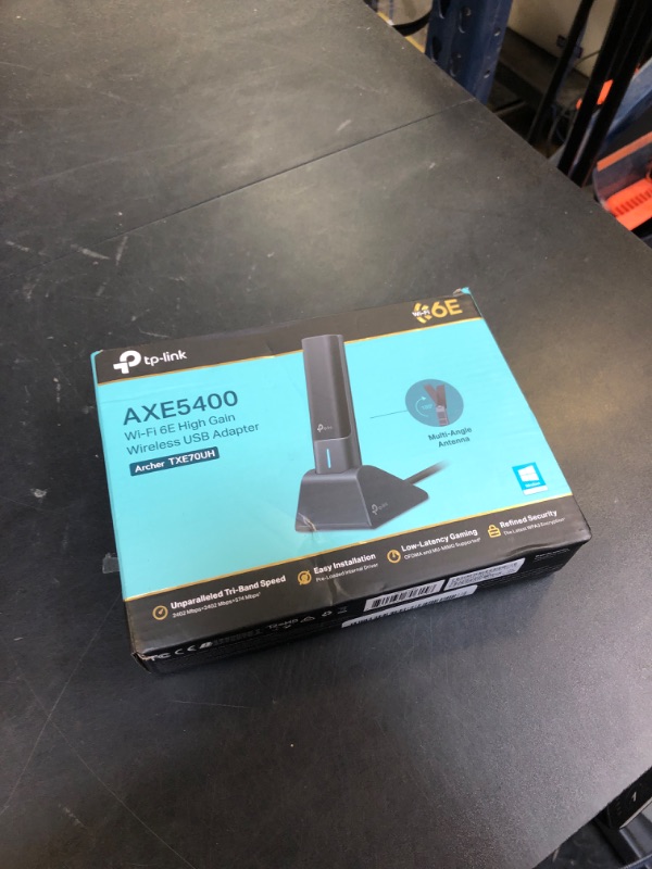 Photo 1 of TP-Link AXE5400 WiFi 6E USB Adapter for Desktop PC (Archer TXE70UH) Tri-Band Wireless Network Adapter, Ultra-Low Latency, MU-MIMO, OFDMA, Refined Security, WPA3, Supports Windows 11/10