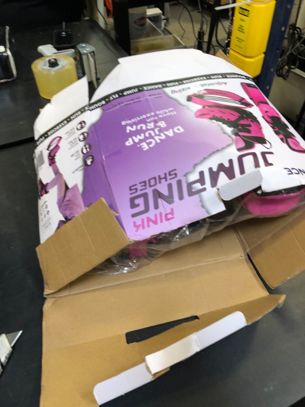 Photo 1 of New Bounce Jumping Shoes for Kids - Premium Moon Shoes, Kangaroo Jumping Shoes, Safe and Adjustable Fit, Bouncing Shoes for Exercise and Fun size m 3.5-6