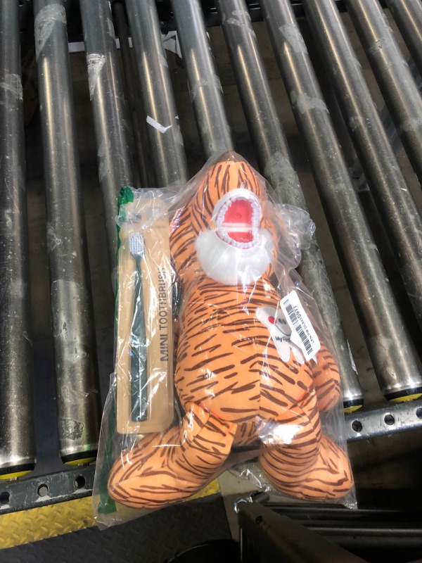Photo 1 of Tooth Fairy Puppet, YOUYA Dental Puppet Oral Health Presentation Puppet Striped Tiger Tooth Fairy Dental Educational Plush Small Size Doll with Teeth for Kids Chidren Boys Girls