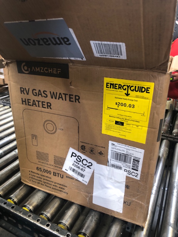 Photo 3 of AMZCHEF RV Tankless Water Heater with 65000 Btu, MAX 3.9 GPM and 15 * 15" White door,muti-function controller.CSA Certificated,12VDC, MAX 9800FT Endless Hot Water for RV