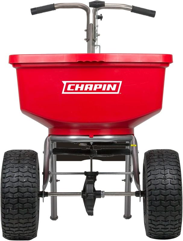 Photo 1 of Chapin International 8400C Chapin Professional SureSpread Spreader, 100 Lb. Capacity-8400C, Red