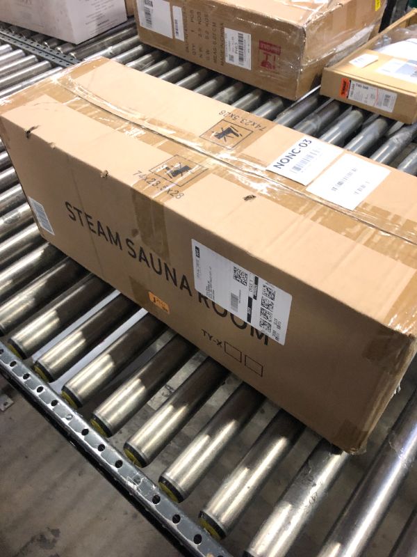 Photo 1 of X-Vcak Sauna Box, Portable Sauna, Portable Steam Sauna for Home, Sauna Tent with Steamer, Remote Control, Folding Chair, 9 Levels, 2.6’ x 2.6’ x 5.9’