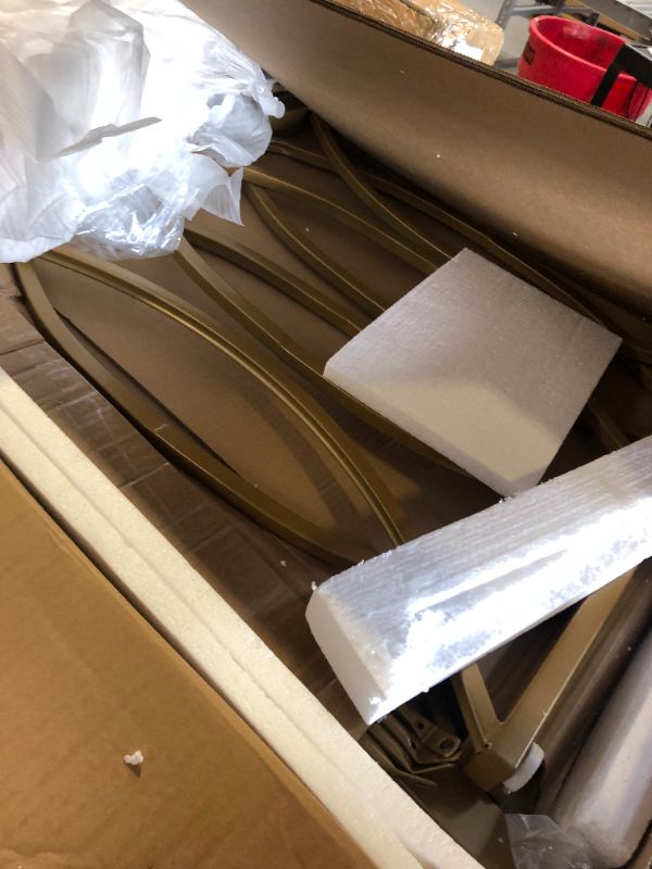 Photo 1 of Tribesigns Modern Dining Table, 63" Large Kitchen Table for 4-6 People, Unique Rectangular Dinner Table Kitchen & Dining Room Furniture with Faux Marble Tabletop and Geometric Legs