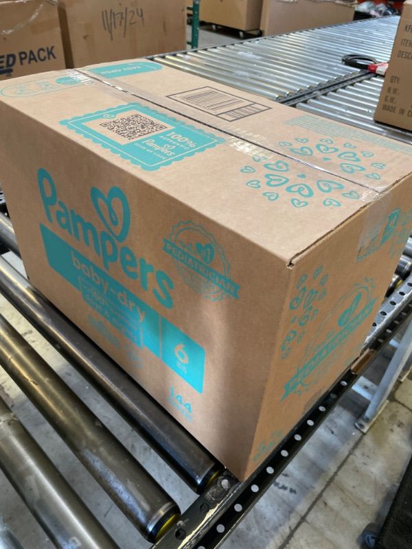 Photo 1 of Pampers Diapers - Baby Dry - Size 6, 144 Count, Absorbent Disposable Infant Diaper (Packaging May Vary)